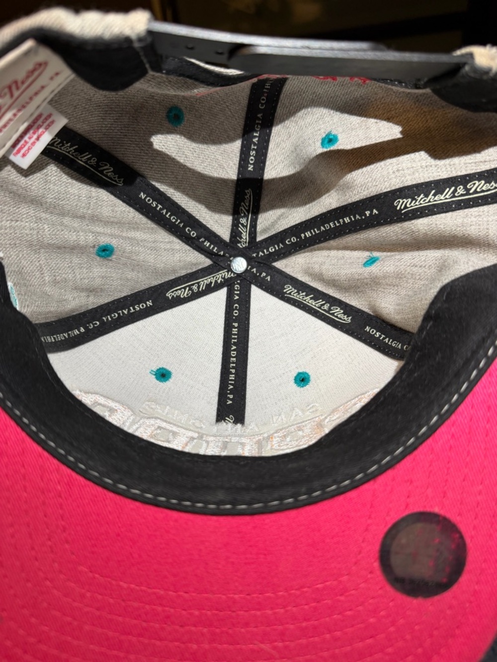 Mitchell & Ness Grey, Black & Orange San Antonio Spurs Snapback - Picture 5 of 5